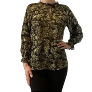 Women’s Zara botanical print Blouse SZ XS